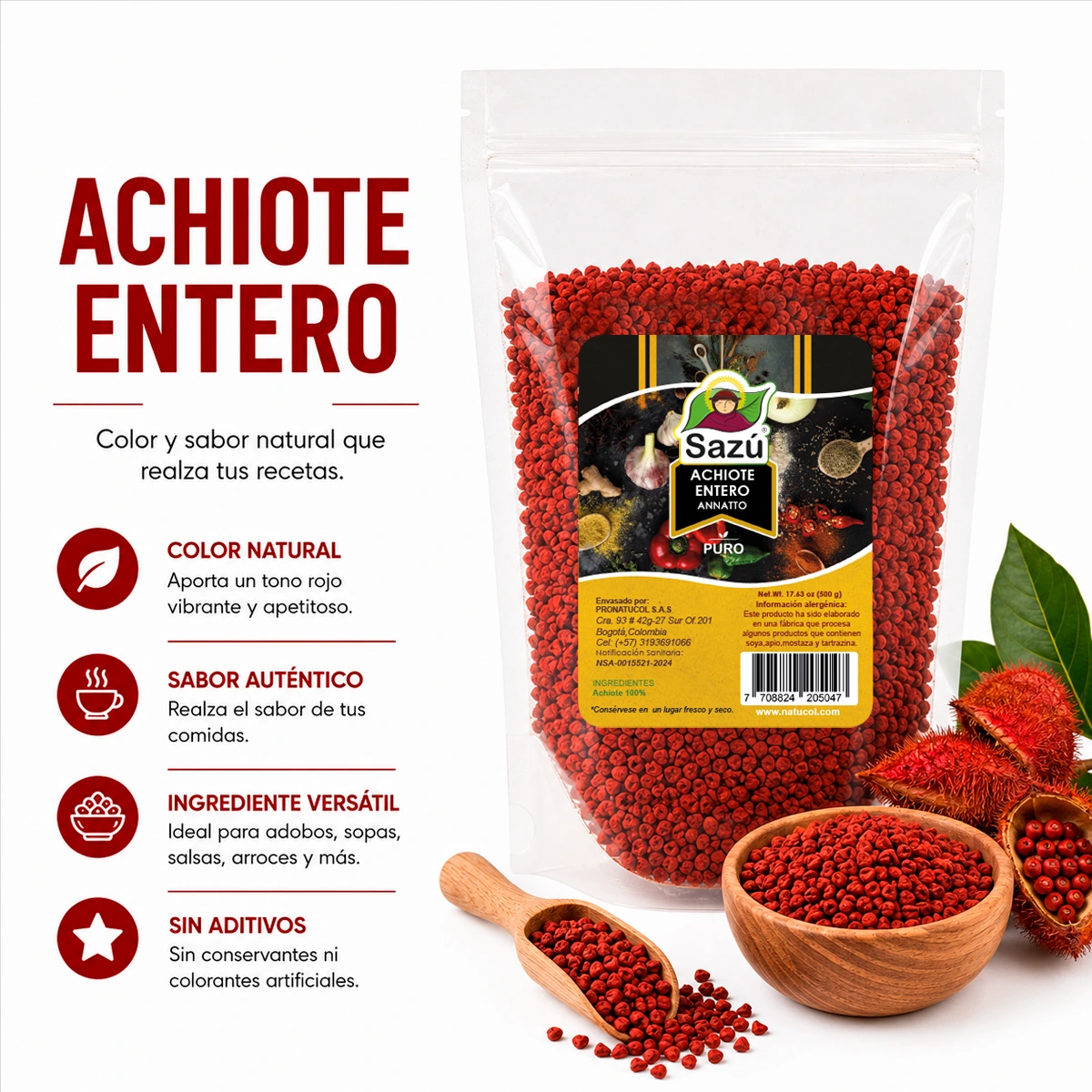 Achiote Entero Sazú 500gr