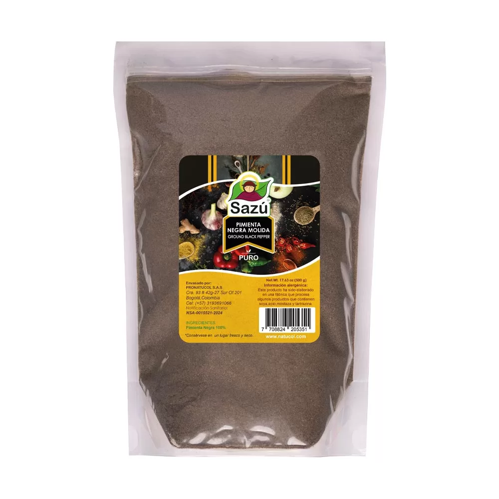 Pimienta Negra Molida Sazú 500gr