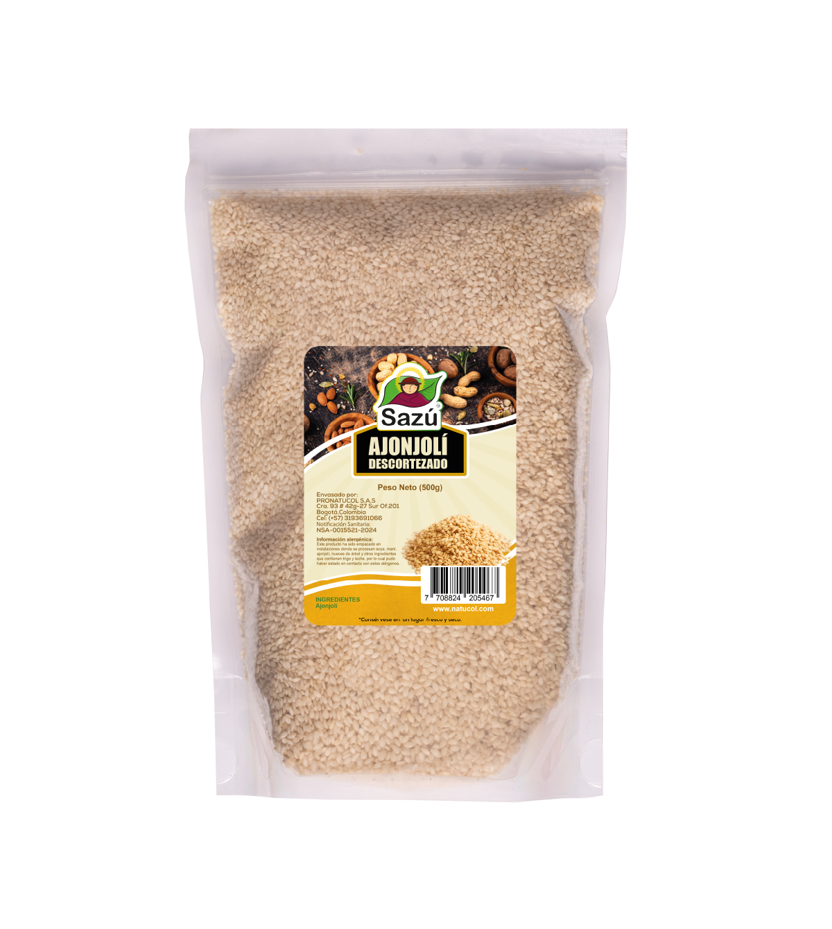 Ajonjolí Descortezado Sazú 500gr