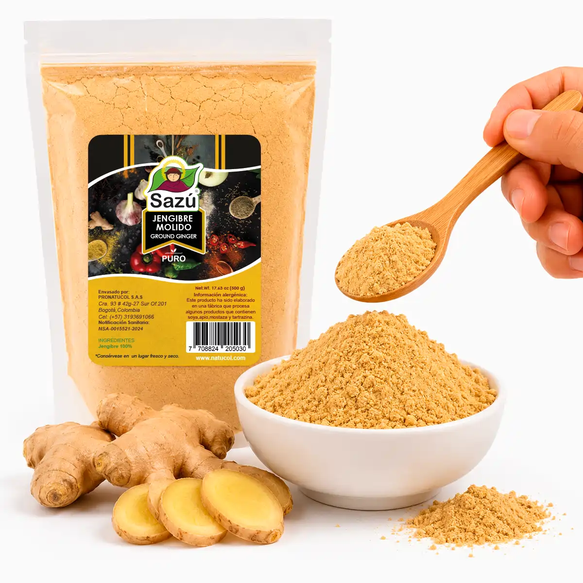 Jengibre Molido Sazú 500g
