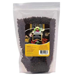 Pimienta Negra Entera Sazú 500 gr en doypack, condimento natural ideal para moler al gusto y realzar carnes, sopas, salsas y platos gourmet.