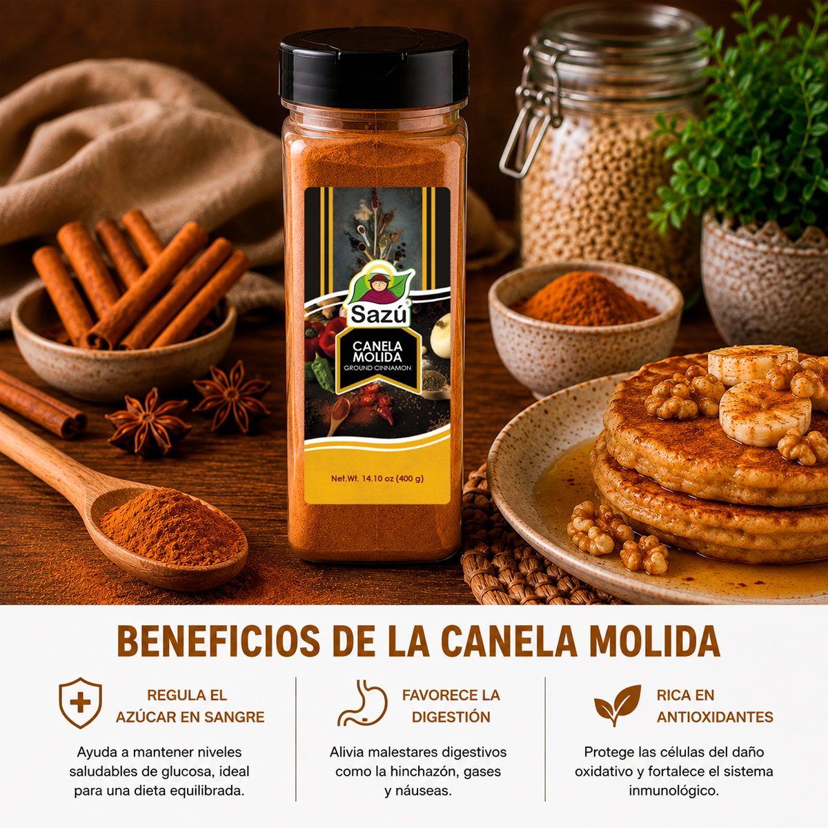 Canela molida Sazú 400gr