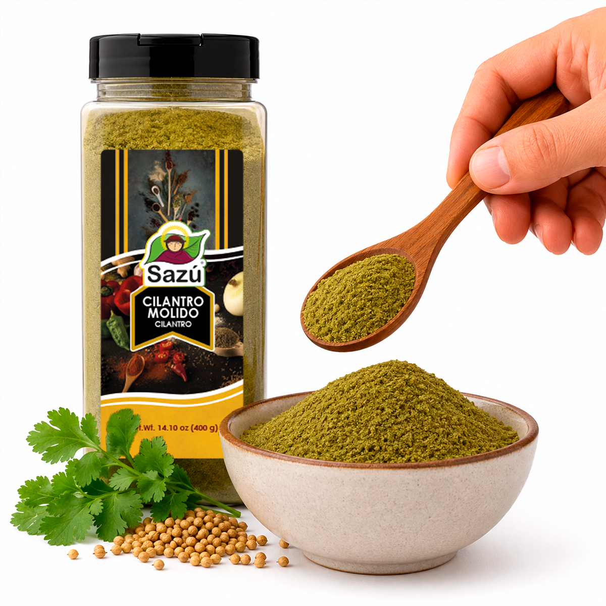 Cilantro molido Sazú 400g