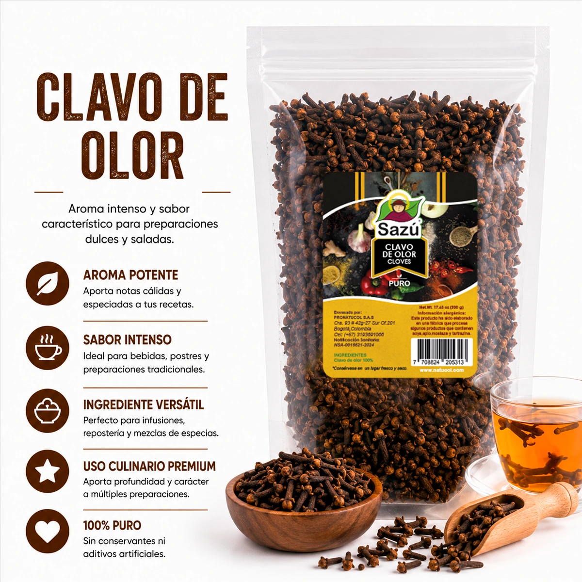 Clavo de Olor Sazú 500g