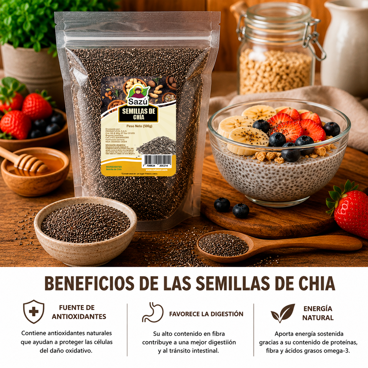 Semilla de Chia Sazú 500g