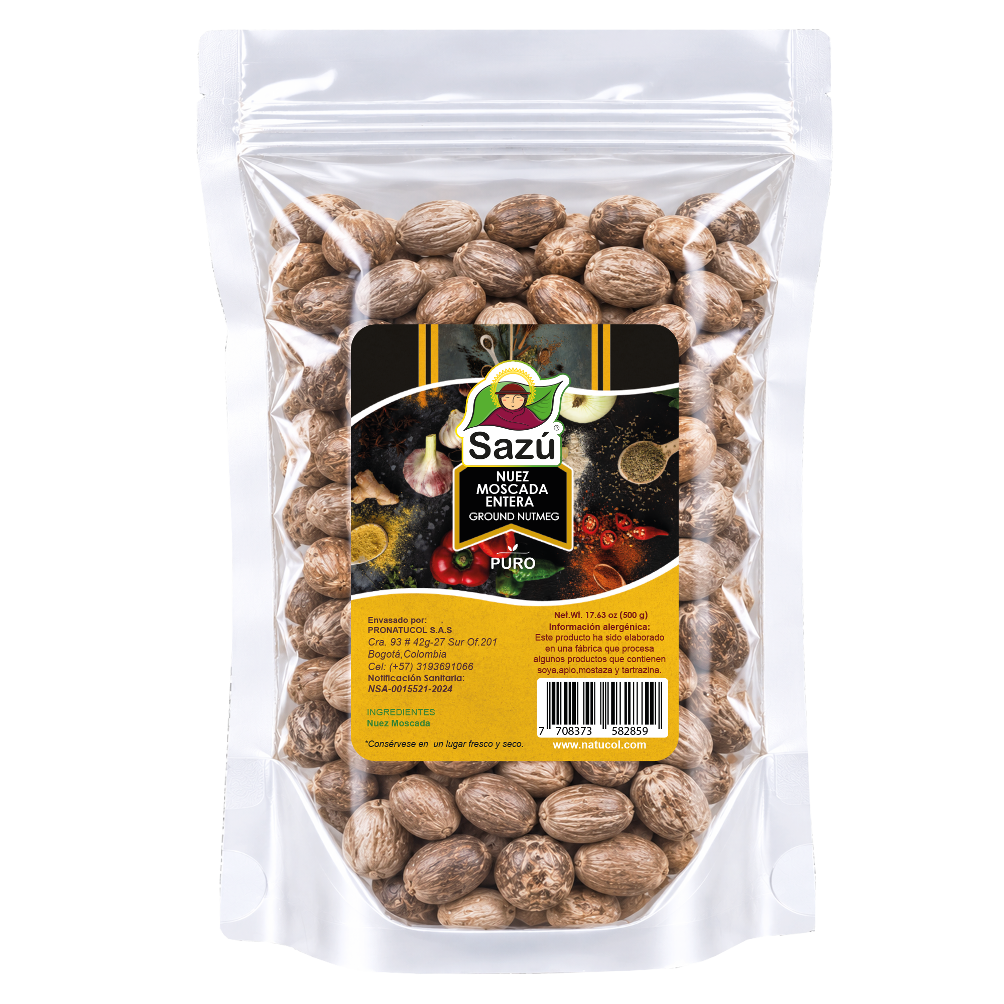 Nuez Moscada Entera Sazú 500g