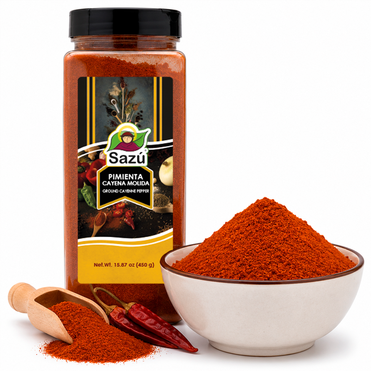 Pimienta Cayena Molida Sazú 450gr