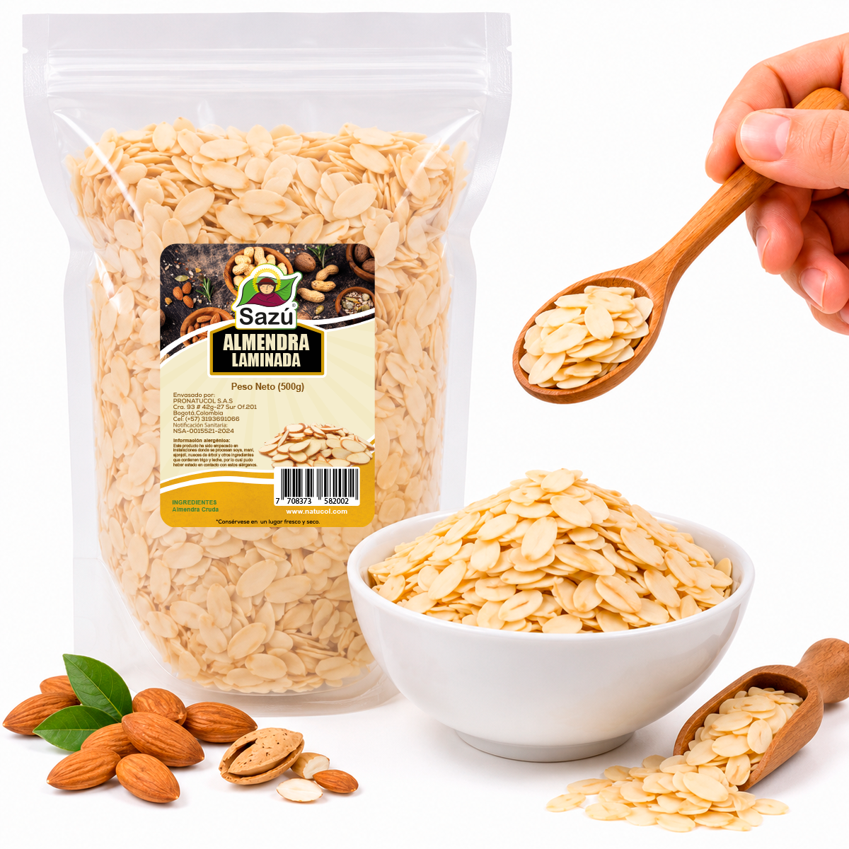 Almendra Laminada Sazú 500gr