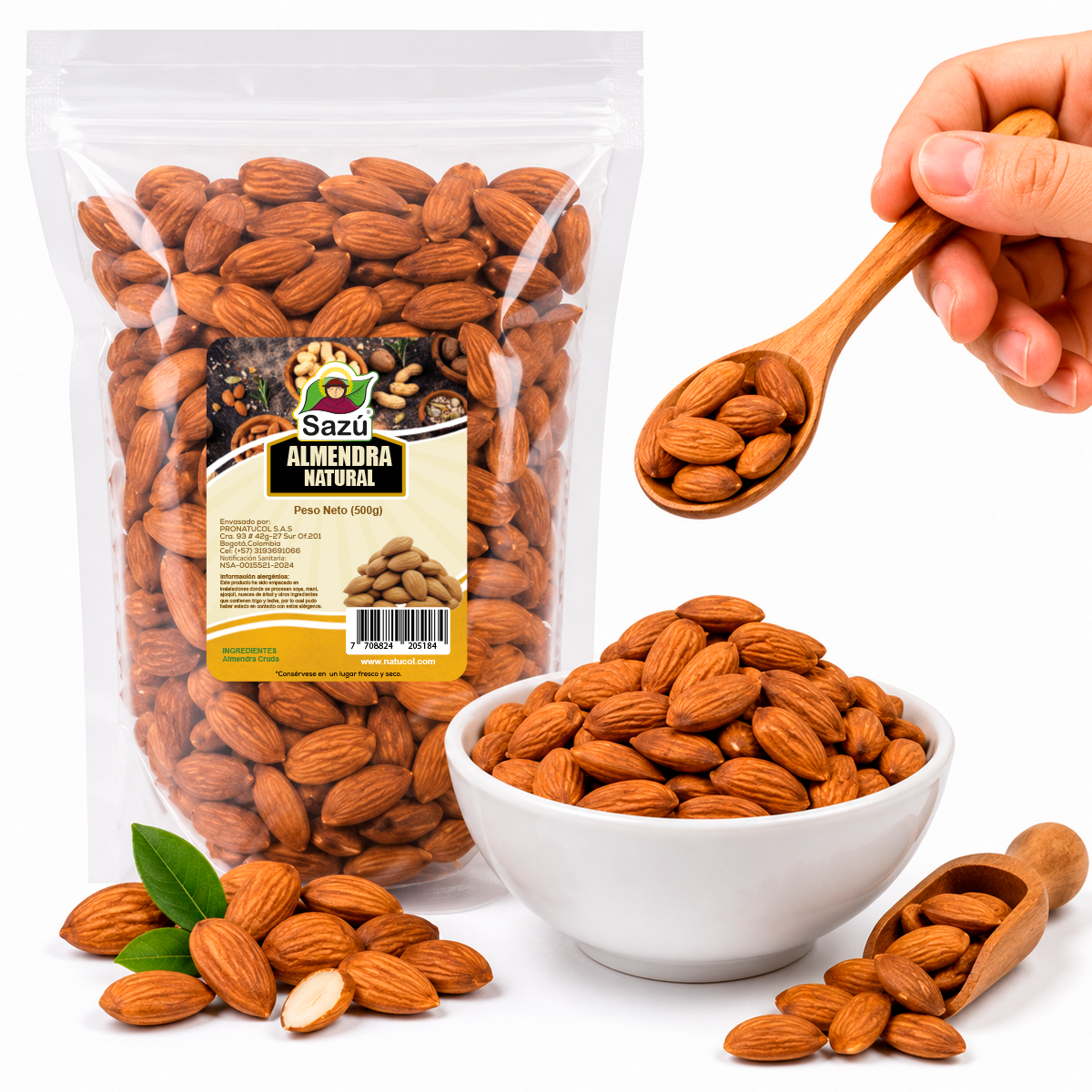 Almendra Natural Sazú 500gr