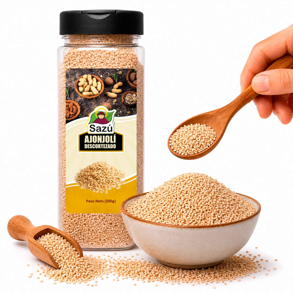 Ajonjolí Descortezado Sazú 500gr