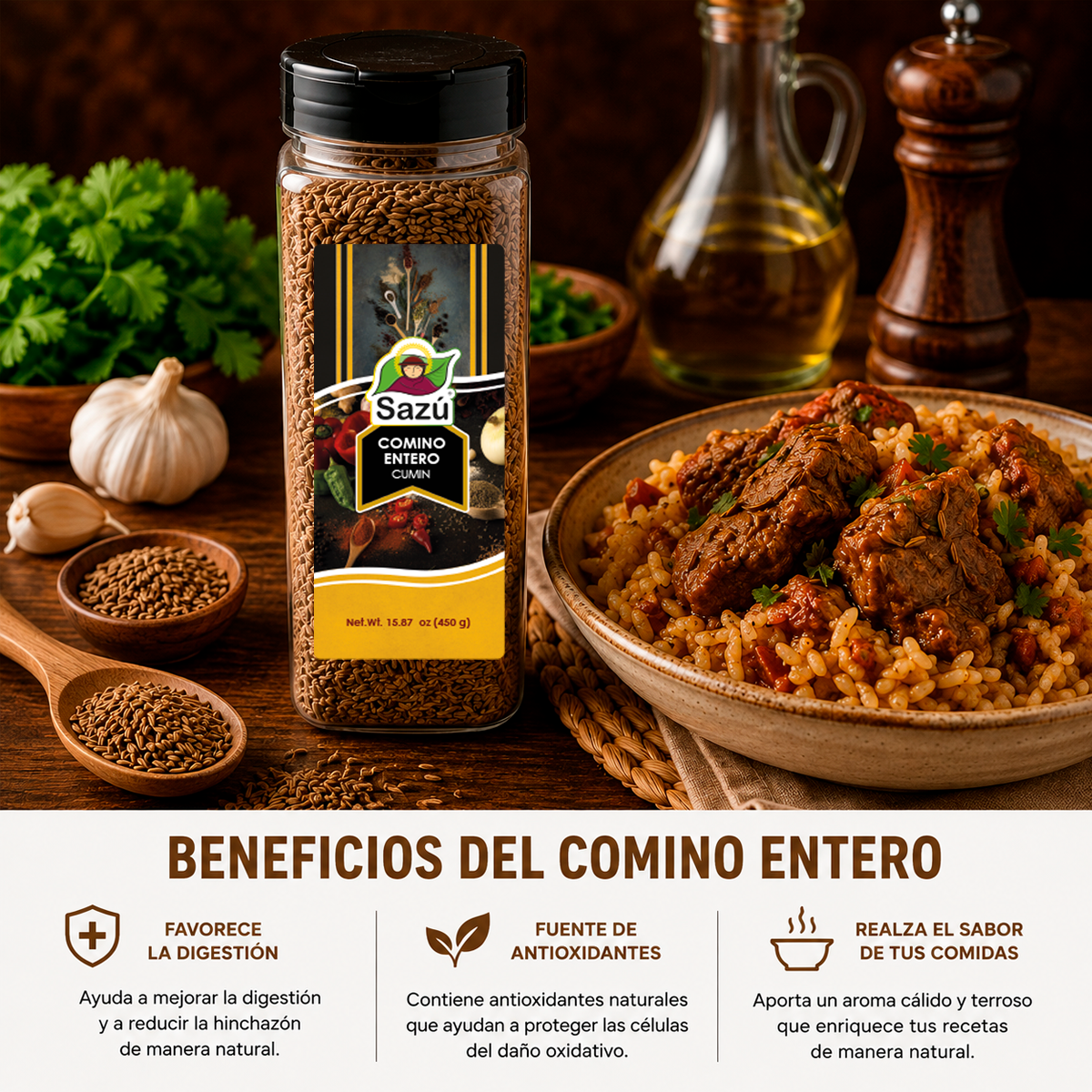 Comino Entero Sazú 450g