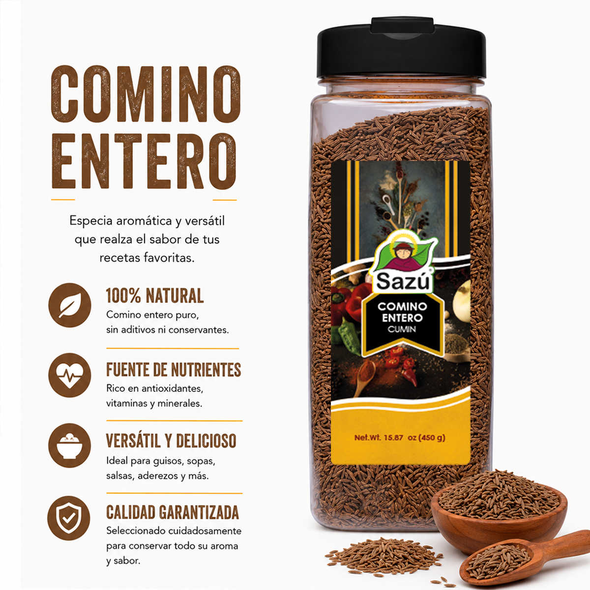 Comino Entero Sazú 450g